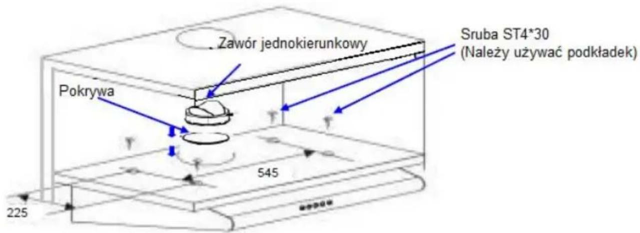 Zawór jednokierunkowy Pokrywa 545 225 Sruba ST4*30 (Należy używać podkładek)