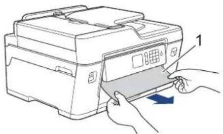 BROTHER MFC-J6580CDW - トレイの挿入口に残っている用紙 (1) をゆっくり引き抜く - 1