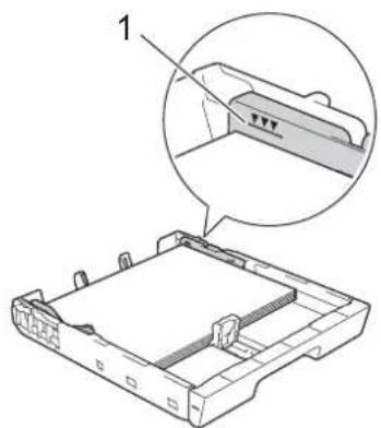 BROTHER MFC-J6580CDW - 用紙がトレイ内側の▽マーク（1）を超えていないことを確認する - 1
