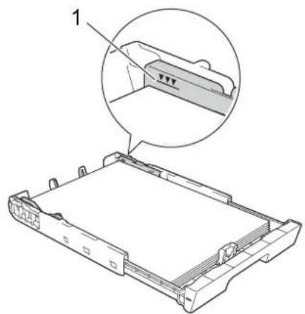 BROTHER MFC-J6580CDW - 用紙がトレイ内側の▽マーク（1）を超えていないことを確認する - 1