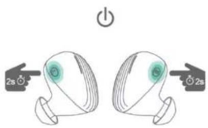 Diagram showing two identical robot head designs with 2s and 1s labels and a power button above