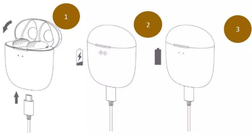 Diagram showing three stages of a battery charging process: initial setup, intermediate setup, and final shipment.