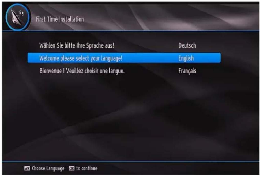 First Time Installation Wählen Sie bitte Ihre Sprache aus! Deutsch Welcome please select your language! English Bienvenue ! Veuillez choisir une langue. Français Choose Language to continue