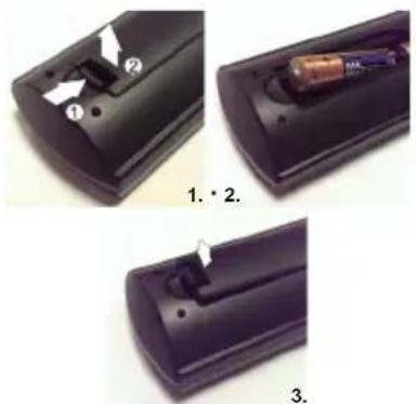 TELEFUNKEN TF-RS9200 - Inserting Batteries in the Remote Control - 1