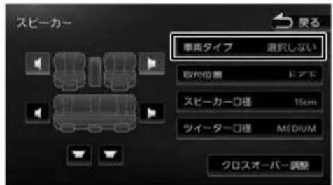 スピーカー 車両タイプ 選択しない 取扱位置 ドア下 スピーカーロ径 15cm ツイーターロ径 MEDIUM クロスオーバー調整