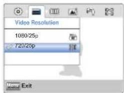SAMSUNG HMX-W300YP - Video Resolution - 2