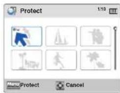 Protect 1:10 Menu Protect Cancel