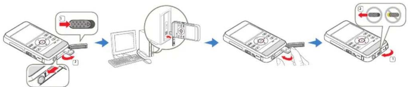 SAMSUNG HMX-W300YP - OPLADNING AF BATTERIET - 2