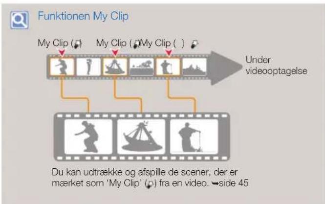 SAMSUNG HMX-W300YP - MÆRKNING AF SÆRLIGE ∅JEBLIKKE UNDER OPTAGELSE (MY CLIP-FUNKTIONEN) - 3