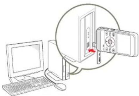 SAMSUNG HMX-W300YP - Trin 1. Tilslutning af USB-kablet - 1