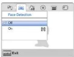 Face Detection Off On Menu Exit