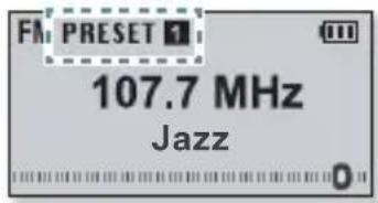 FM PRESET 107.7 MHz Jazz