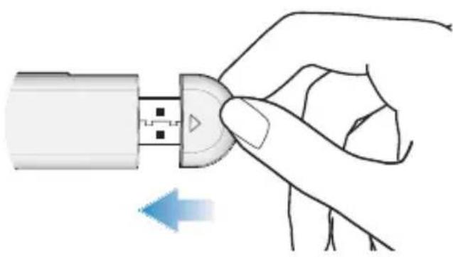 SAMSUNG YP-U5JAP - Isætning af USB-dækslet - 1