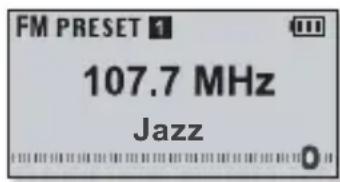 FM PRESET 107.7 MHz Jazz
