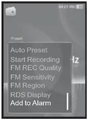 SAMSUNG YP-S3JQB - Sådan tilføjes en alarmlyd - 1