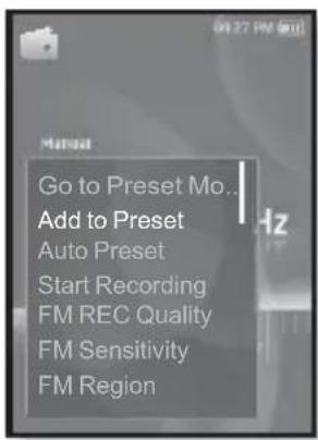 SAMSUNG YP-S3JQB - Manuel - vælg kun de stationer, du vil gemme - 1