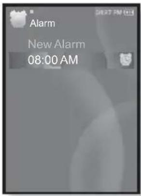 Alarm New Alarm 08:00 AM