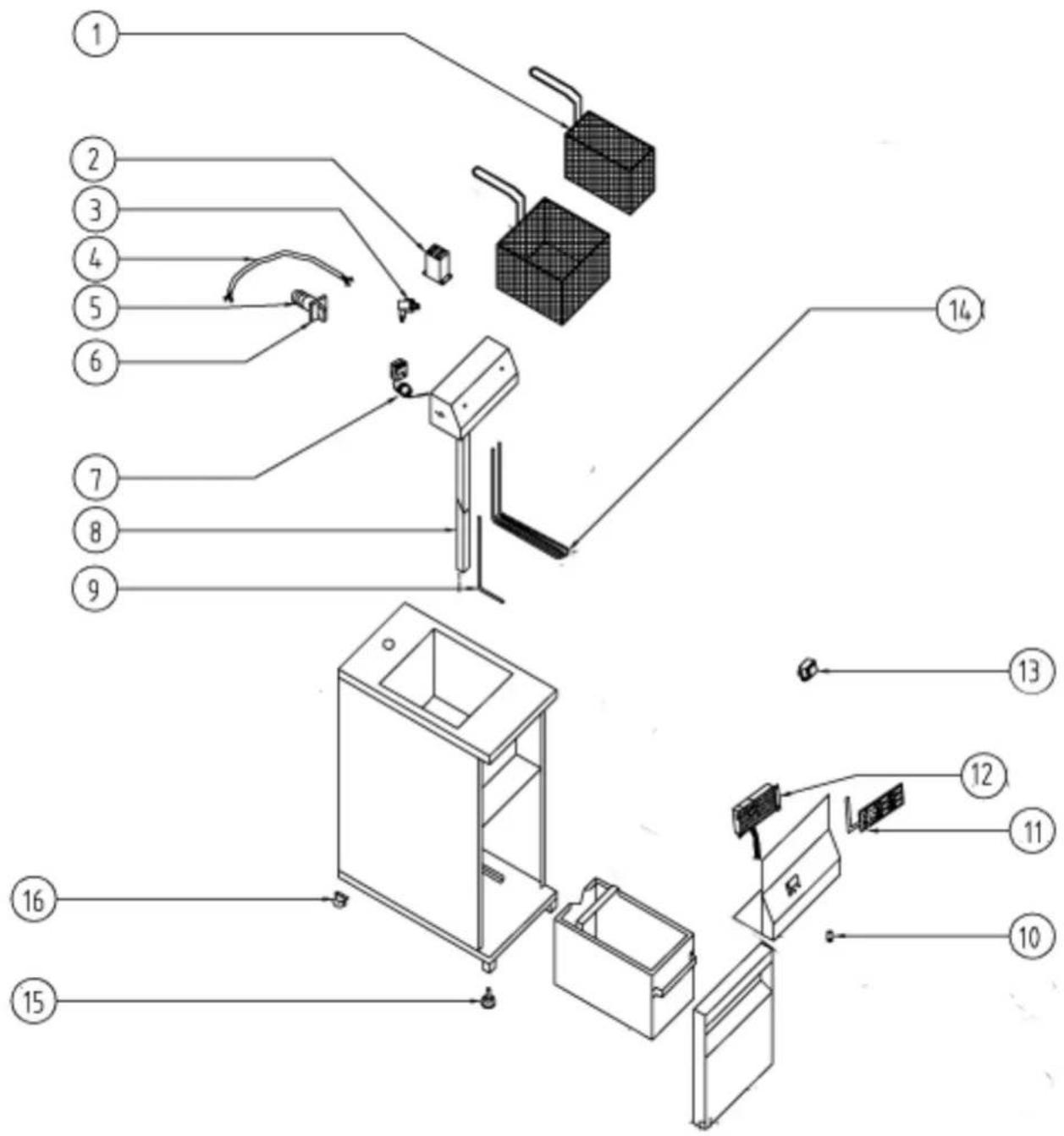 FKI FKE 1621 DG - Specifikationer for reservedele - 1