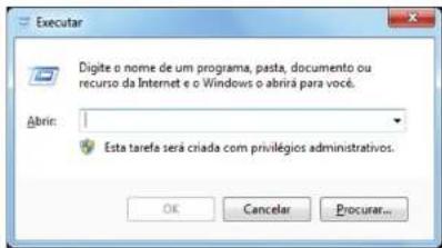 Executar Digite o nome de um programa, pasta, documento ou recurso da Internet e o Windows o abrirá para você. Abrir: Esta tarefa será criada com privilégios administrativos. OK Cancelar Procurar...