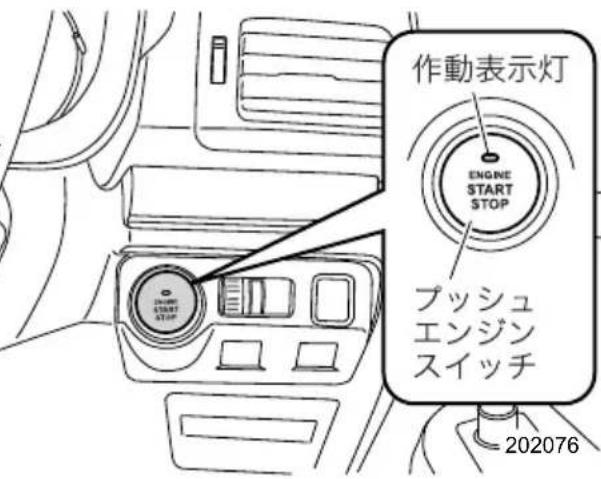 作動表示灯 ENGINE START STOP プッシュ エンジン スイッチ 202076