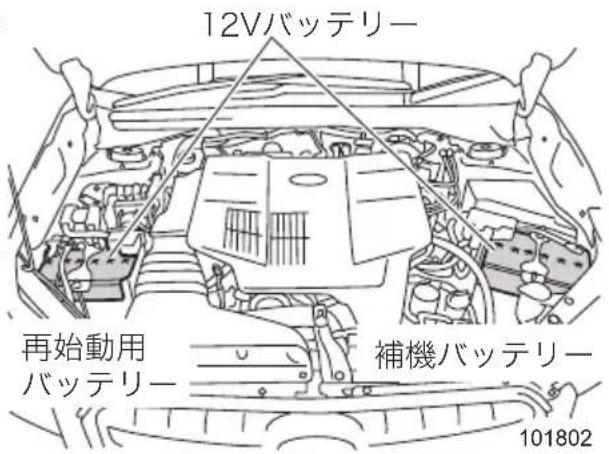 12Vバッテリー 再始動用 バッテリー 補機バッテリー 101802