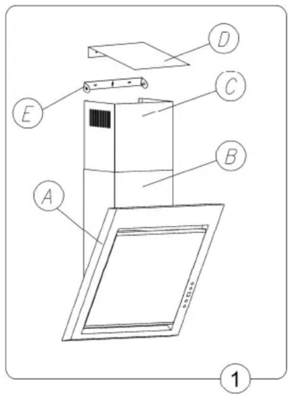 GRAM EFS 60-01 MTI X - Emfanget består af følgende omponenter (fig. 1): - 1