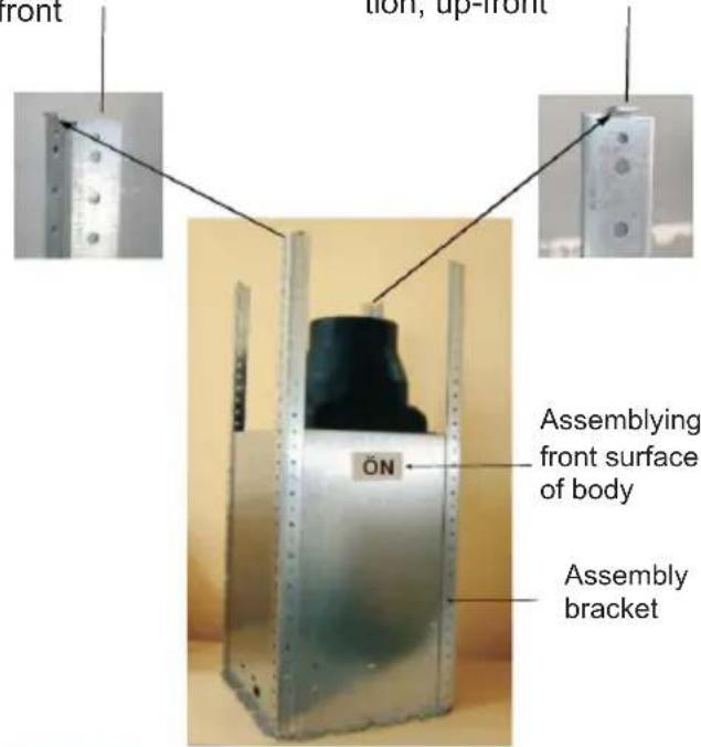 front tion, up-front ON Assembly front surface of body Assembly bracket
