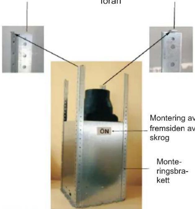 Iorah ÖN Montering av fremsiden av skrog Monte- ringsbra- kett