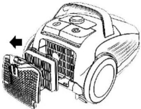 GORENJE VCEA21GPLRCY - Udskiftning af udblæsningsfilteret - 1
