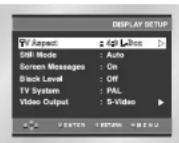 SAMSUNG DVD-P245 - Indstilling af displayet - 2