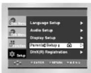 SAMSUNG DVD-P245 - Inställning av graderingsnivå via videokontakterna - 1