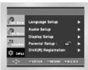 SAMSUNG DVD-P245 - Brug Setup menuen - 1