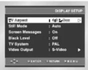 SAMSUNG DVD-P245 - - Hur SETUP MENU slås av eller på under inställningar; - 2