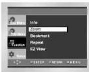 SAMSUNG DVD-P245 - Använda zoomfunktionen (DVD/VCD) - 1