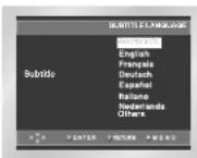 SAMSUNG DVD-P245 - Ställa in textningsspråk - 1