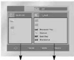 SAMSUNG DVD-P245 - Clips-meny for MP3/WMA/JPEG/MPEG4 - 1