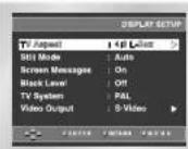 SAMSUNG DVD-P245 - Oppsetting av displaymulighetene - 2