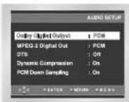 SAMSUNG DVD-P245 - Audiovaihtoehtojen asetus Audiovaihtoehtojen asetus - 2