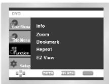 SAMSUNG DVD-E232A - Brug af funktionsmenu - 1
