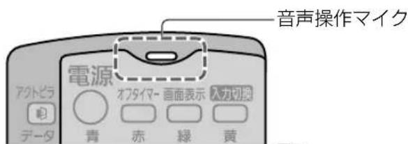 音声操作マイク 電源 アクトラ オフタイマー 画面表示 入力切換 データ 青 赤 緑 黄
