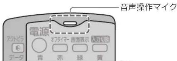 音声操作マイク アクトピラ 電源 オフタイマー 画面表示 入力切換 データ 青 赤 緑 黄