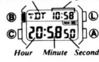 CASIO 874 - [Setting dual time] - 1