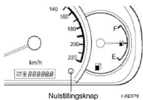 HYUNDAI Elantra (2002) - Betjening af den digitale kilometer-/ triptæller - 2