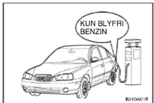 HYUNDAI Elantra (2002) - ANBEFALET BRÆNDSTOF - 1