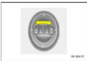 HYUNDAI Elantra (2002) - Sådan indstilles spejlene: - 1