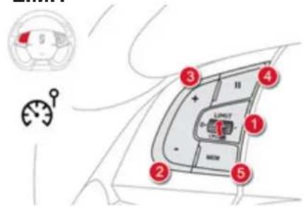 CITROEN DS5 2012.5 - Hastighedsbegrænser "LIMIT" - 1