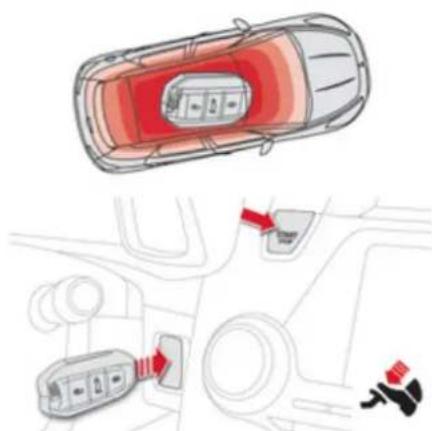 CITROEN DS5 2012.5 - Nødstart med systemet Nøglefri adgang og start - 1