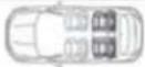 CITROEN DS5 2012.5 - Oversigt over placering af ISOFIX-barnestole - 2