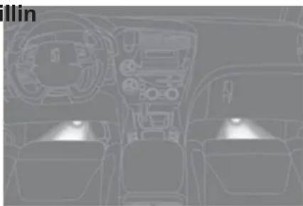 CITROEN DS5 2012.5 - g af loftslysets Indstillin - 2