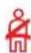 CITROEN DS5 2013.5 - Kontrollampe(r) for sikkerhedssele(r) foran - 1